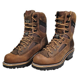 Georgia Boot LTX Men's Size 9M Brown Logger Waterproof 9" Work Boots GB00616